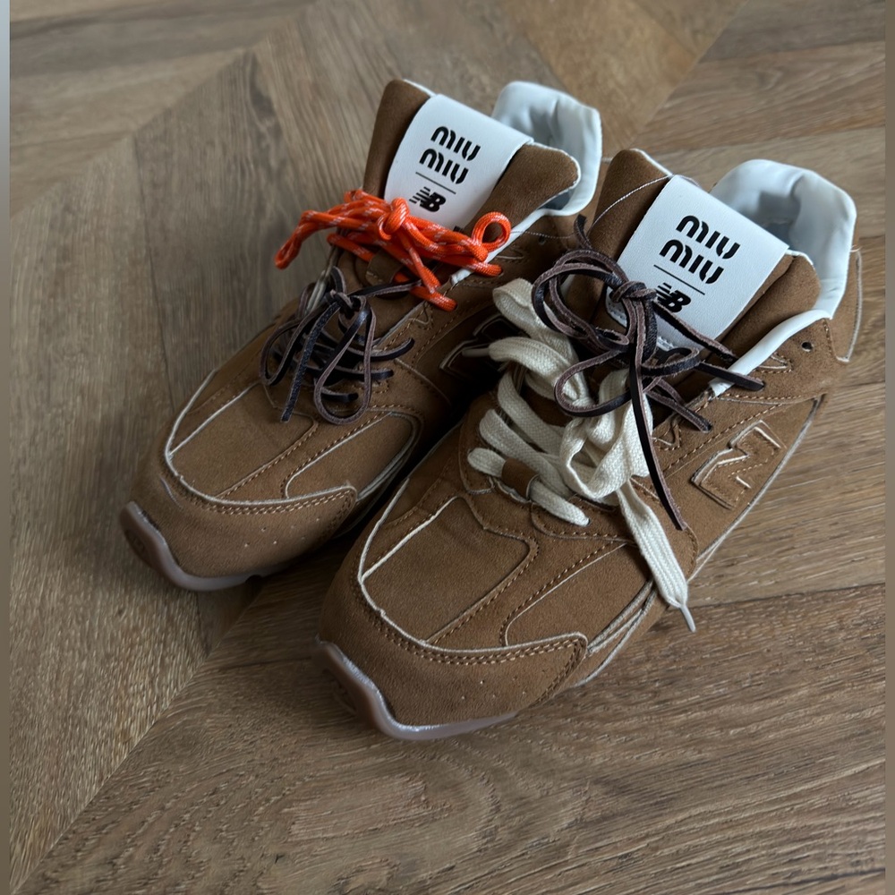 Miu Miu x New Balance Brown Sneakers